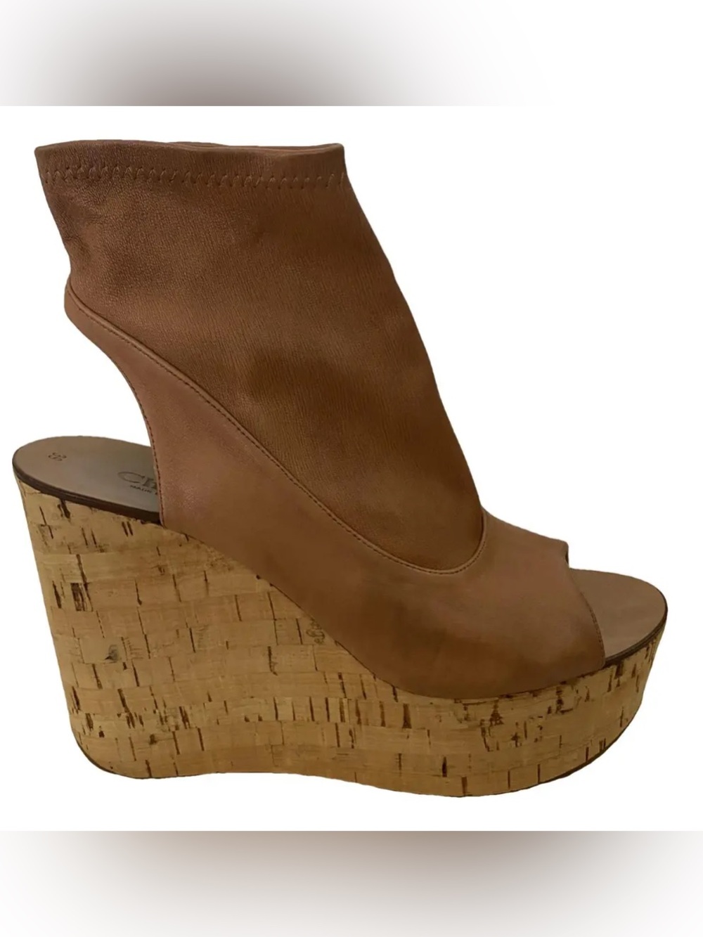 Chloe cork wedges